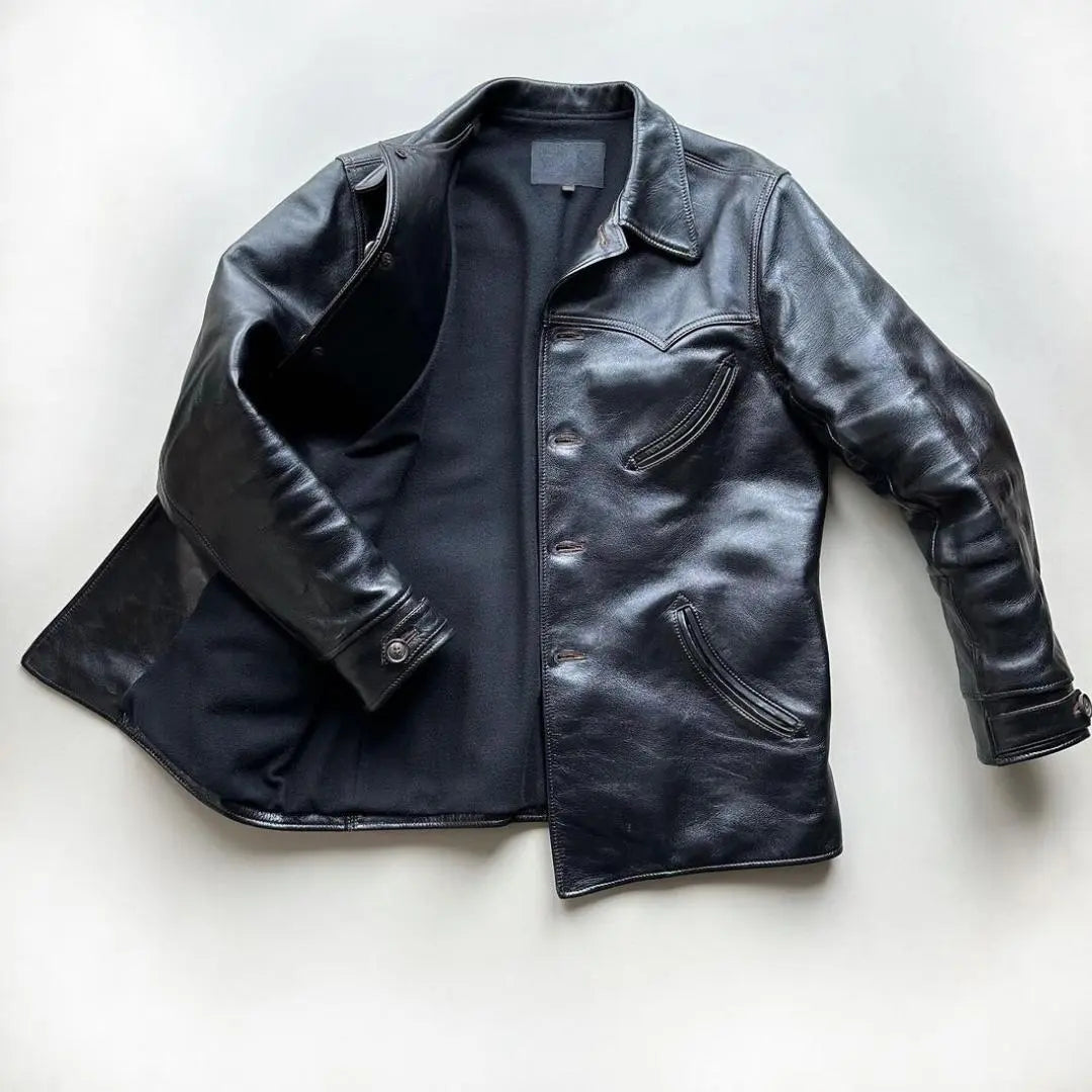 Bounty Hunters Black Leather Carcoat - FEASSA