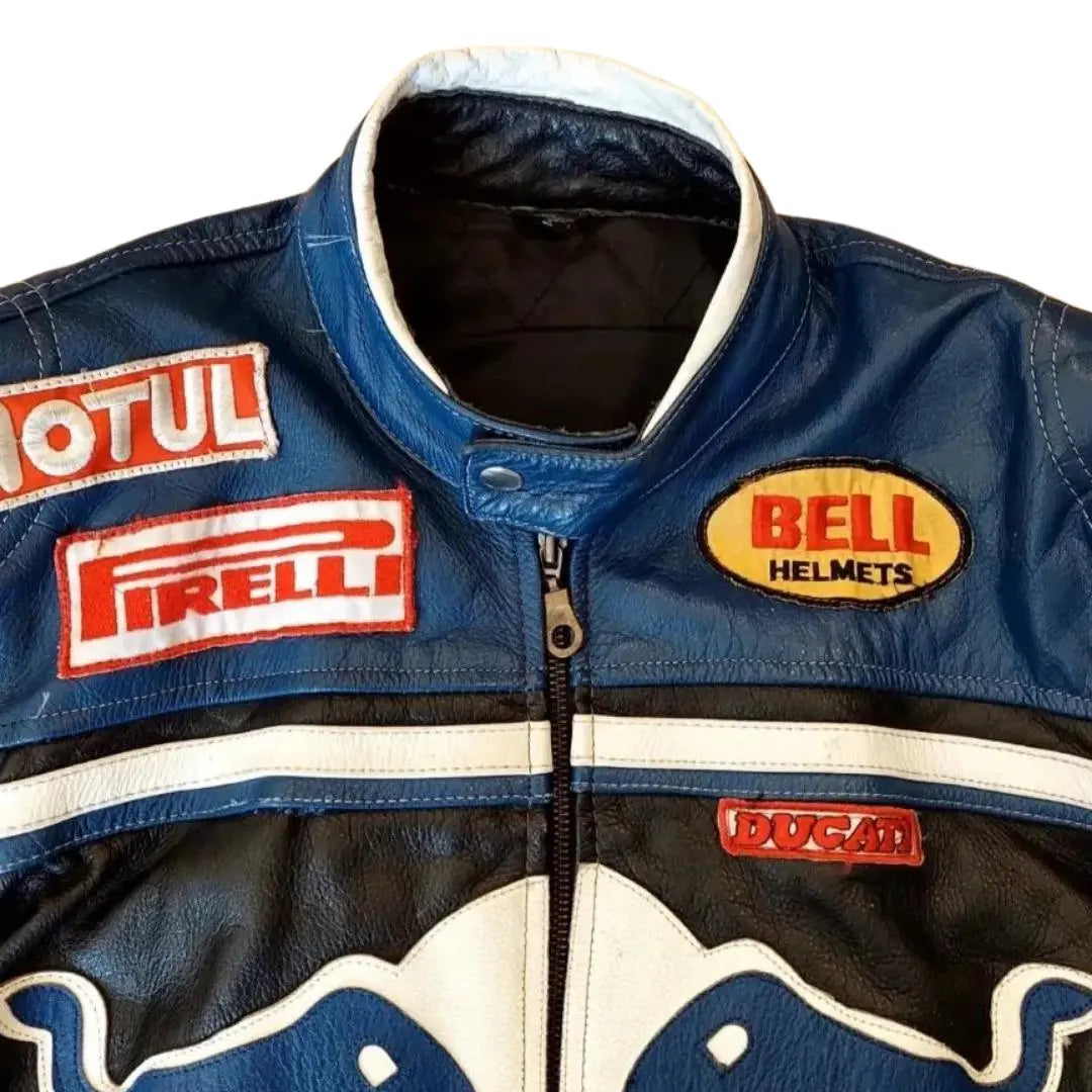 Redbull Racing Leather Jacket - Black & Blue - FEASSA