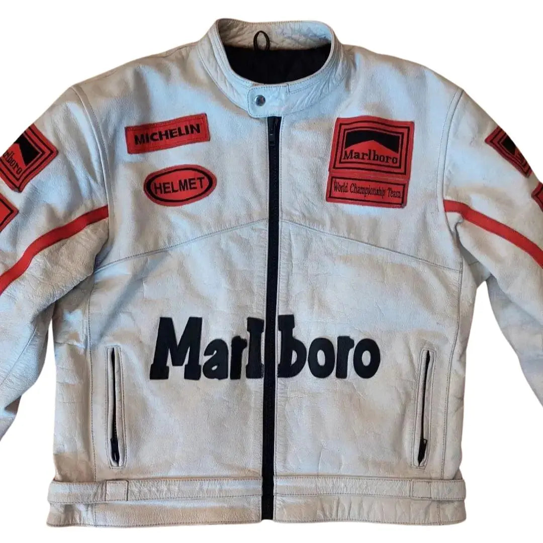 Marlboro White Leather Jacket - FEASSA