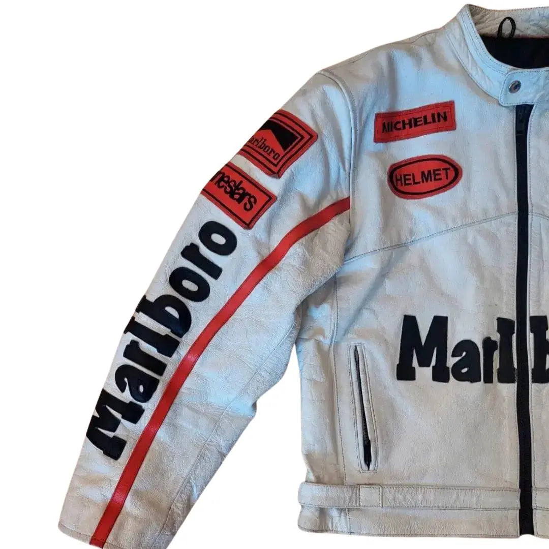 Marlboro White Leather Jacket - FEASSA