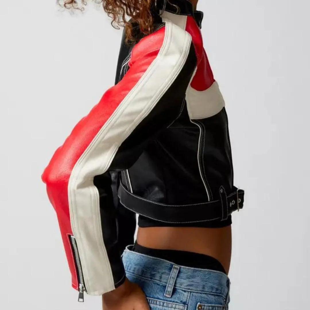 Cafe Racer Biker Leather Jacket - FEASSA