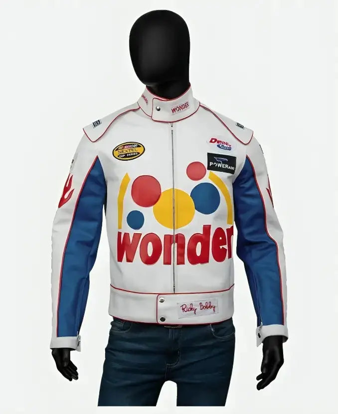 Wonder Bread The Ballad of Ricky Bobby Costume Racing Leather Jacket - FEASSA