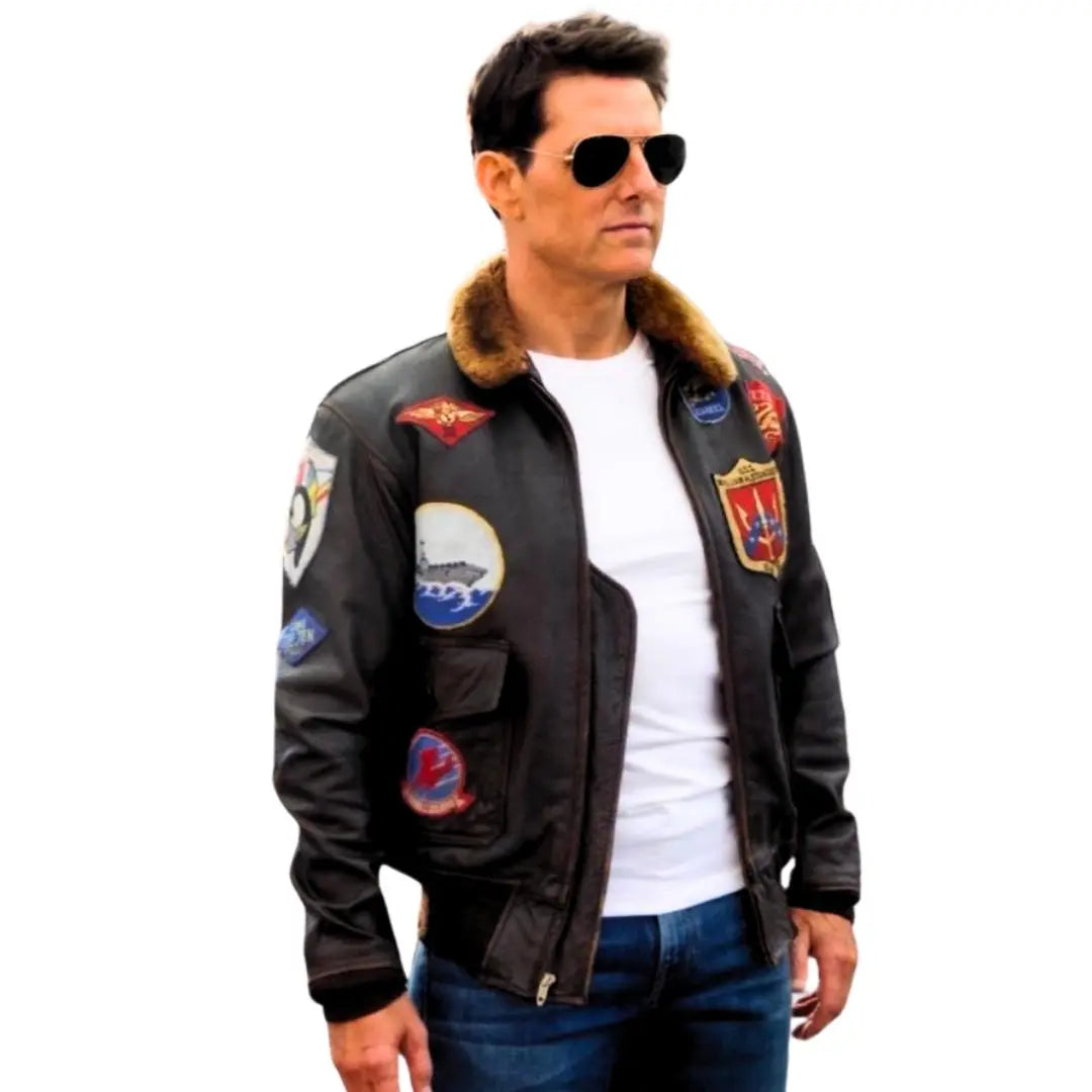 Tom Cruise Top  Gun Maverick Leather Jacket - FEASSA