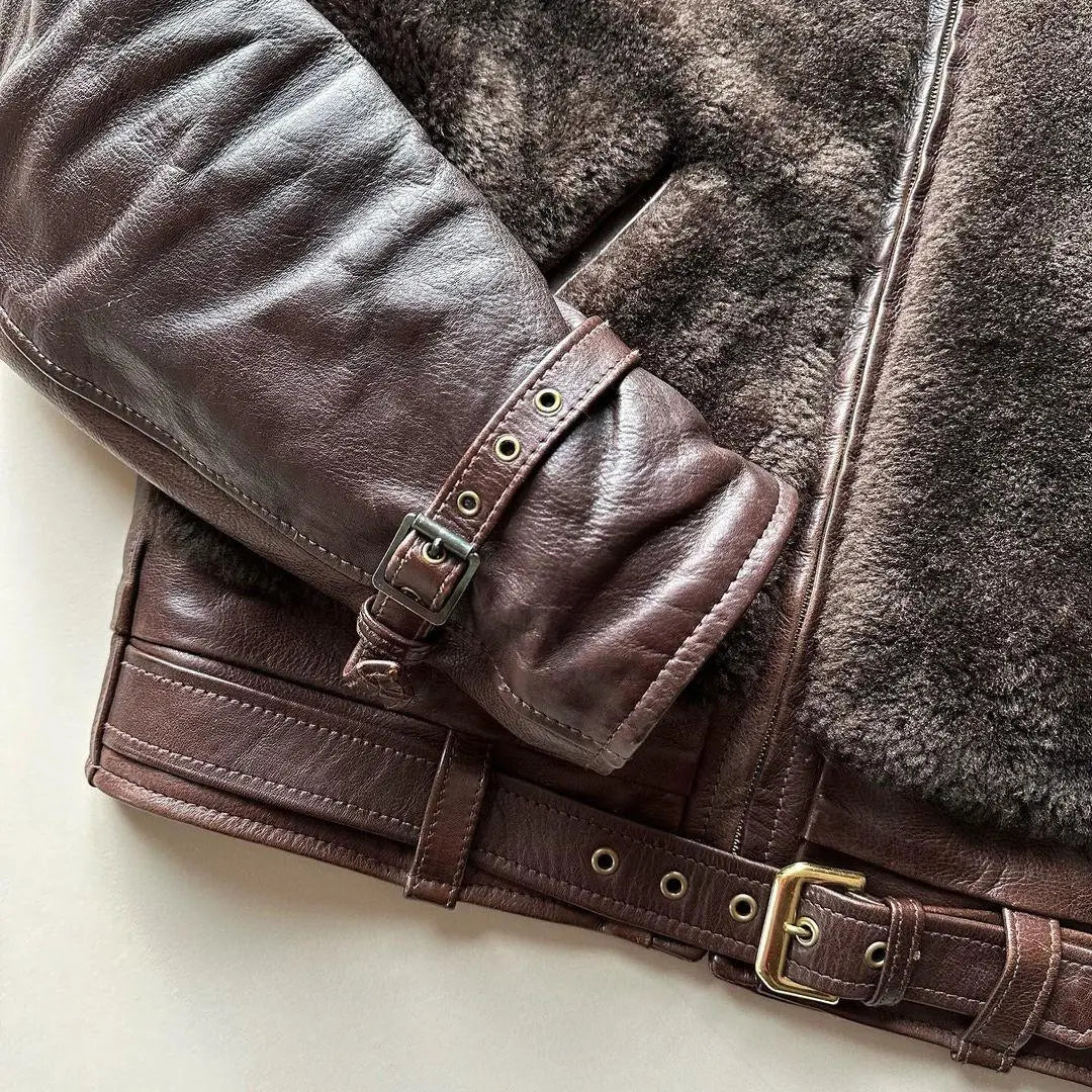 Brown Grizzly leather jacket - FEASSA