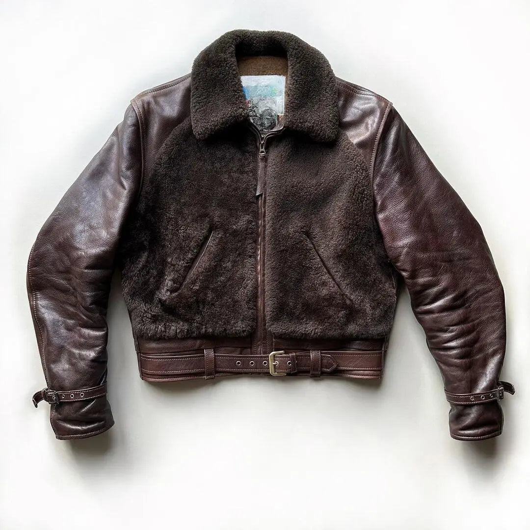 Brown Grizzly leather jacket - FEASSA