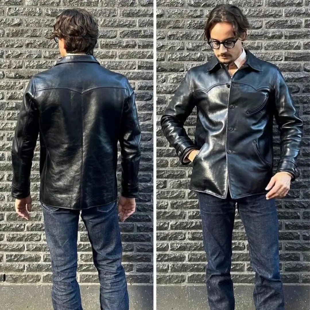 Bounty Hunters Black Leather Carcoat - FEASSA