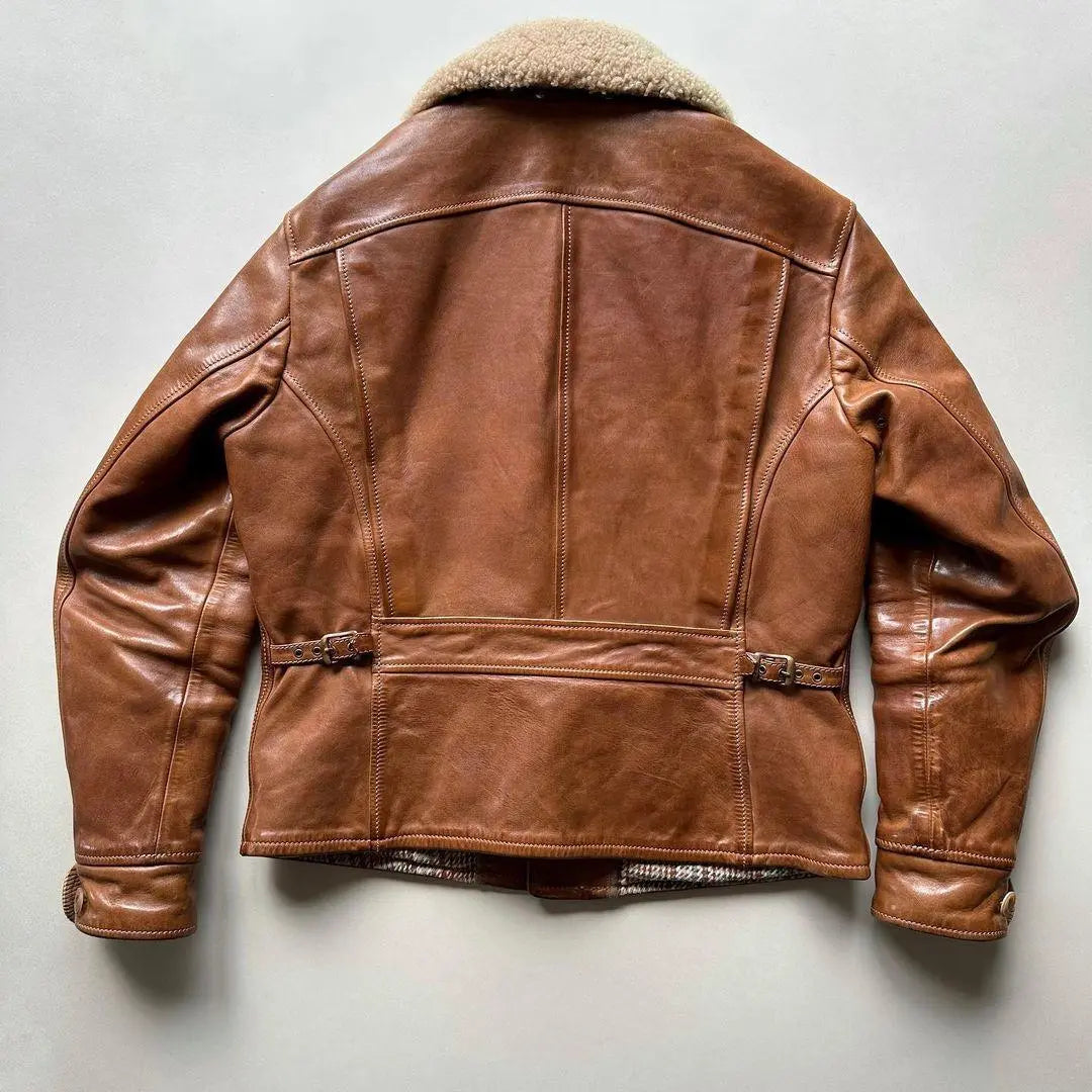 Aviator Brown Leather Jacket - FEASSA