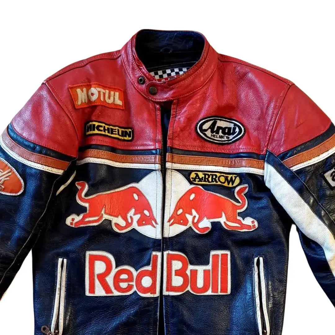 Redbull Racing Leather Jacket - Black & Red - FEASSA