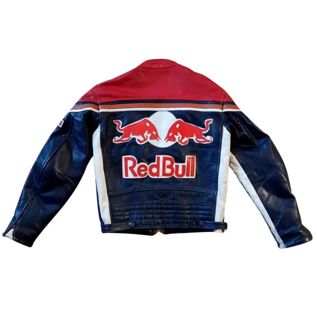 Redbull Racing Leather Jacket - Black & Red - FEASSA