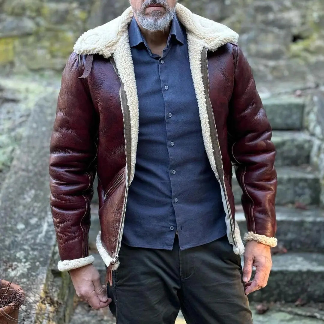 Redskin Shearling Leather Jacket - FEASSA