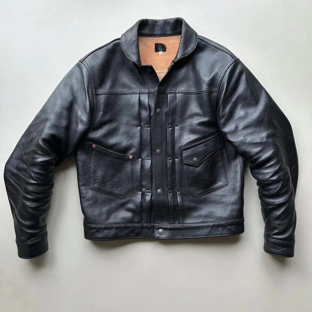 Iconic Black Leather Shirt - FEASSA