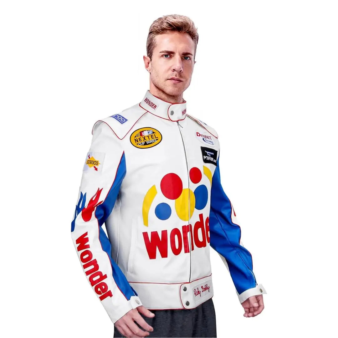 Wonder Bread The Ballad of Ricky Bobby Costume Racing Leather Jacket - FEASSA